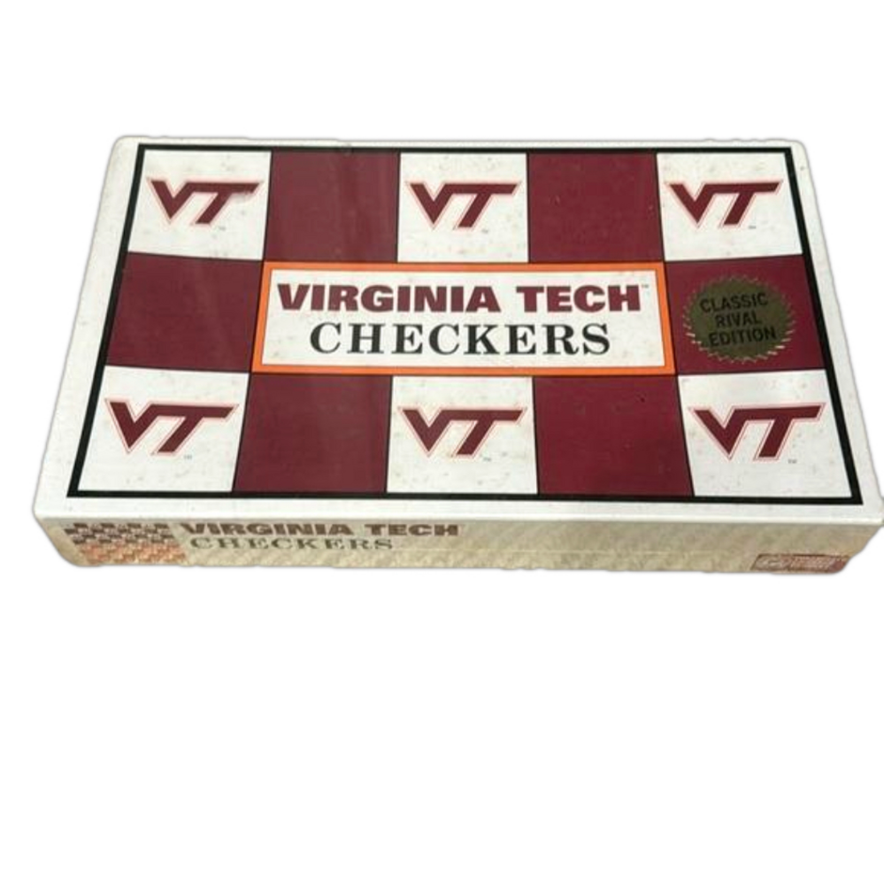 Vintage new sealed 1994 Virginia Tech Collegiate Checkers Game Hokies
